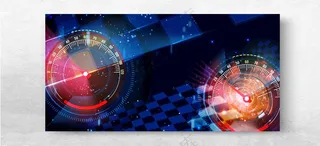 卡通里程表背景设计