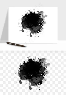 墨迹水墨圆圈圆环边框