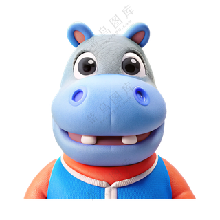 动物3D立体可爱的小河马4