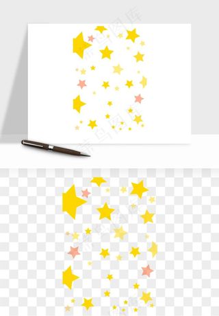 卡通小星星五角星闪光png免抠