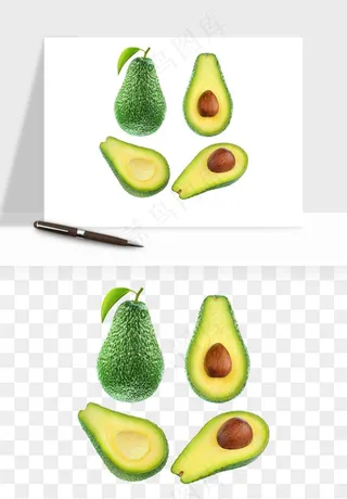 牛油果水果png免抠