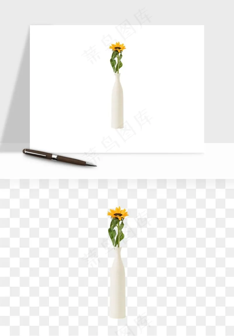 花瓶摆件花艺png免抠图