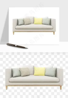 现代沙发家具png免抠