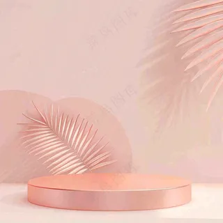 美妆护肤3d展台清新背景