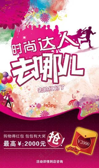 时尚达人去哪儿购物海报