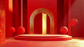 年货节促销电商背景