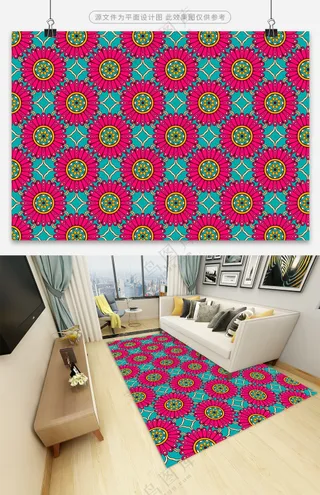 大气古典印花地毯