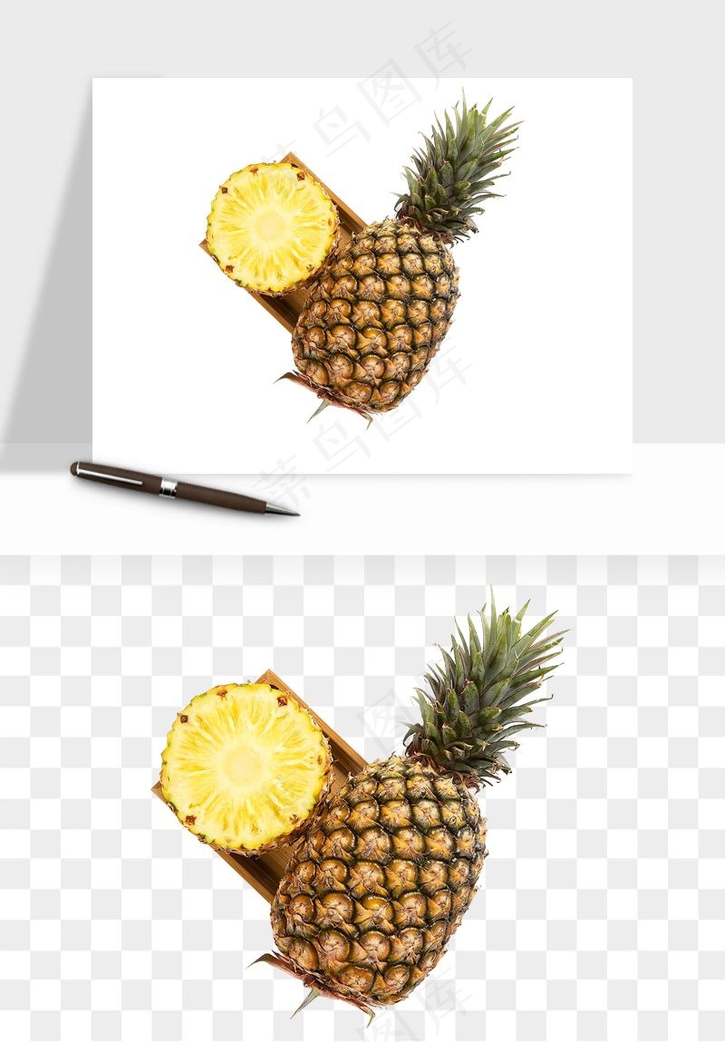 菠萝水果png免抠