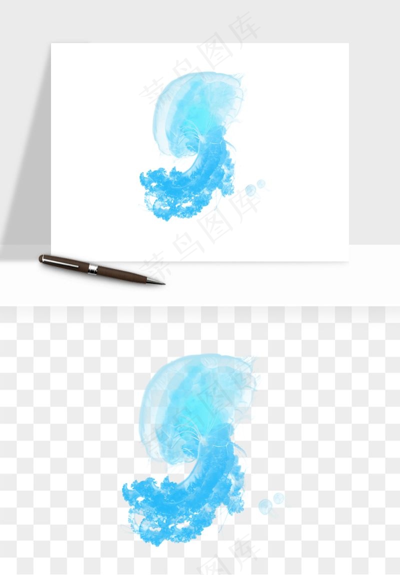 水母章鱼海底生物png免抠图