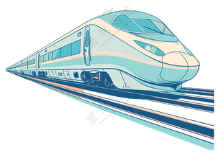 现代高速列车插图