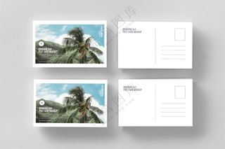 10明信片样机名片贺卡卡片请柬文创展示样机PSD素材
