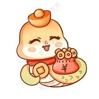 蛇年IP形象插画2025新春贺岁吉祥物蛇宝宝PSD分层图-07