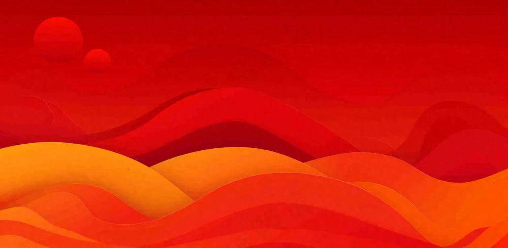 中国风红色祥云新年喜庆元旦插画背景