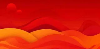 中国风红色祥云新年喜庆元旦插画背景