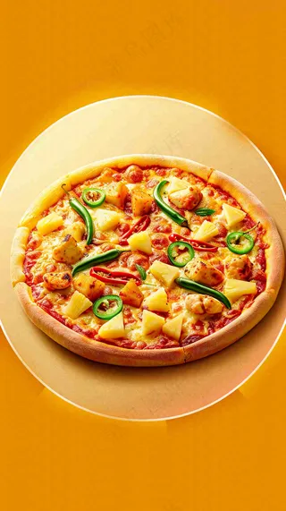 西餐美食披萨摄影图 背景