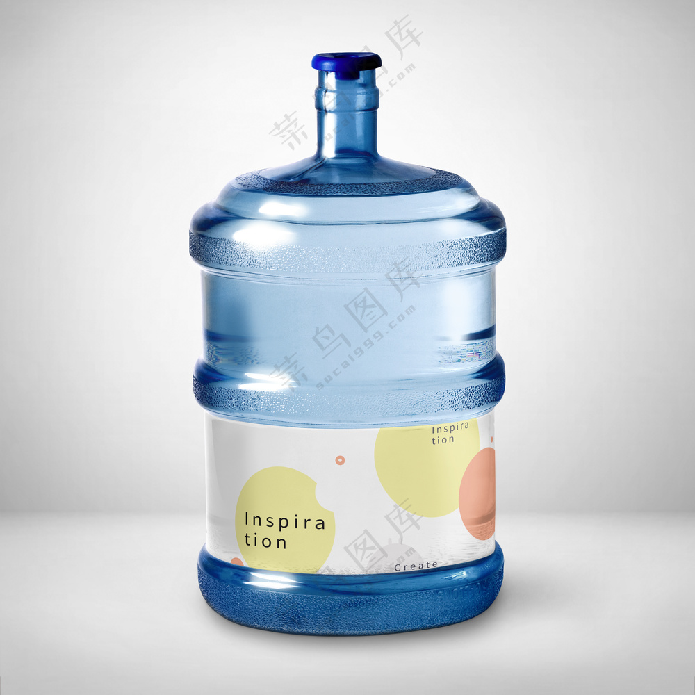 桶装水矿泉水塑料桶标签logo样机怡宝桶装水