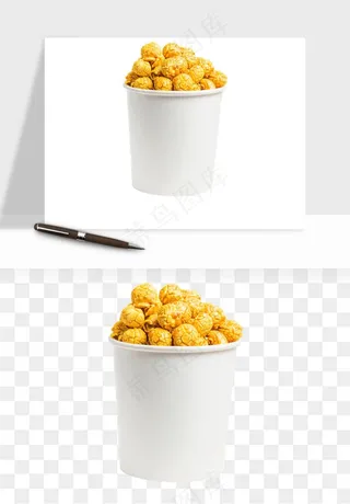 爆米花小吃png免抠