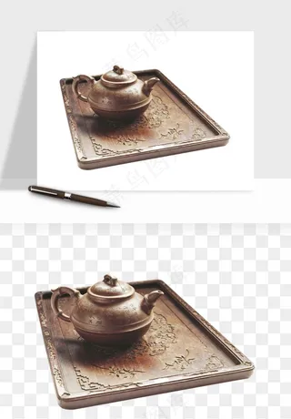 中国风茶壶茶几png免抠图