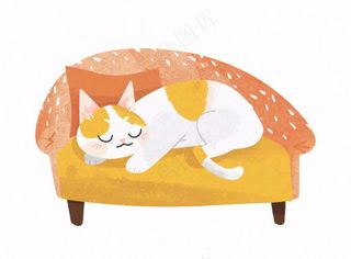 小猫猫咪宠物动物卡通插画免抠