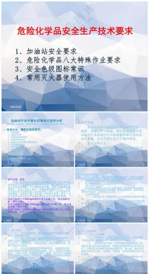 蓝紫色职场风安全生产技术要求