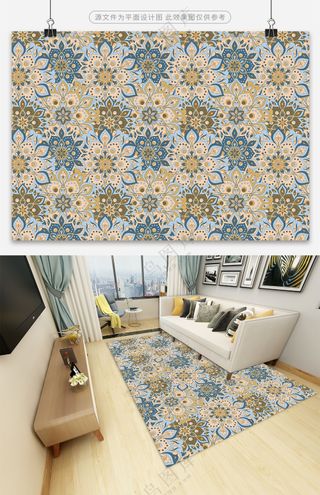 创意古典印花地毯