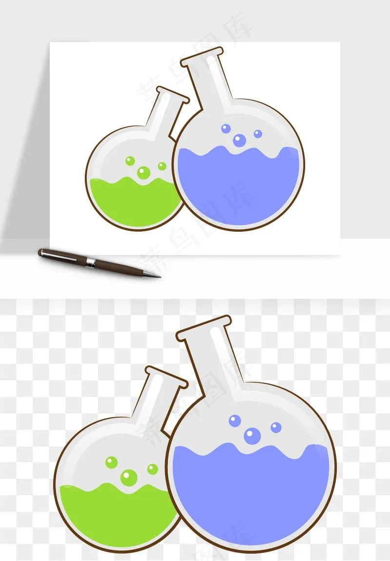 卡通化学实验设备器材png免抠图