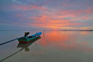 绿野泊舟彩霞映·梦幻浪漫·橙紫缤纷·观景珍藏