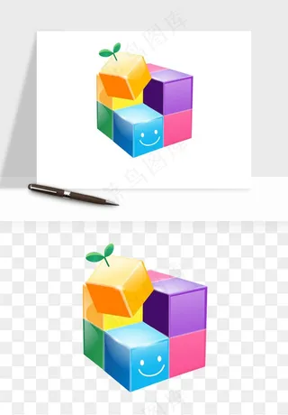 游戏魔方玩具png免抠
