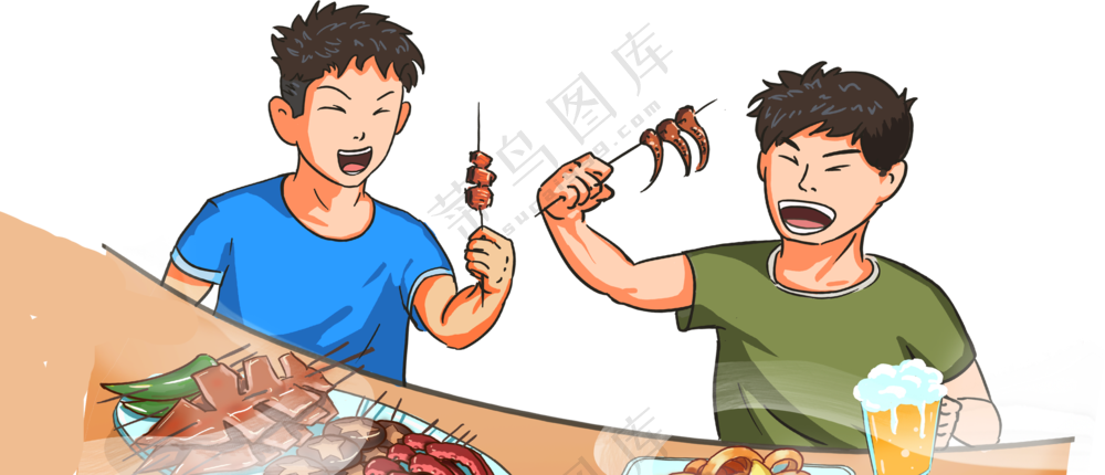 兄弟烧烤   免扣素材