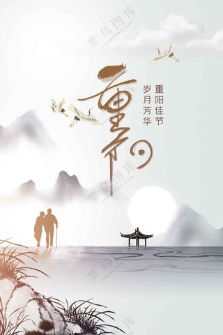 传统简约重阳节节日活动宣传海报