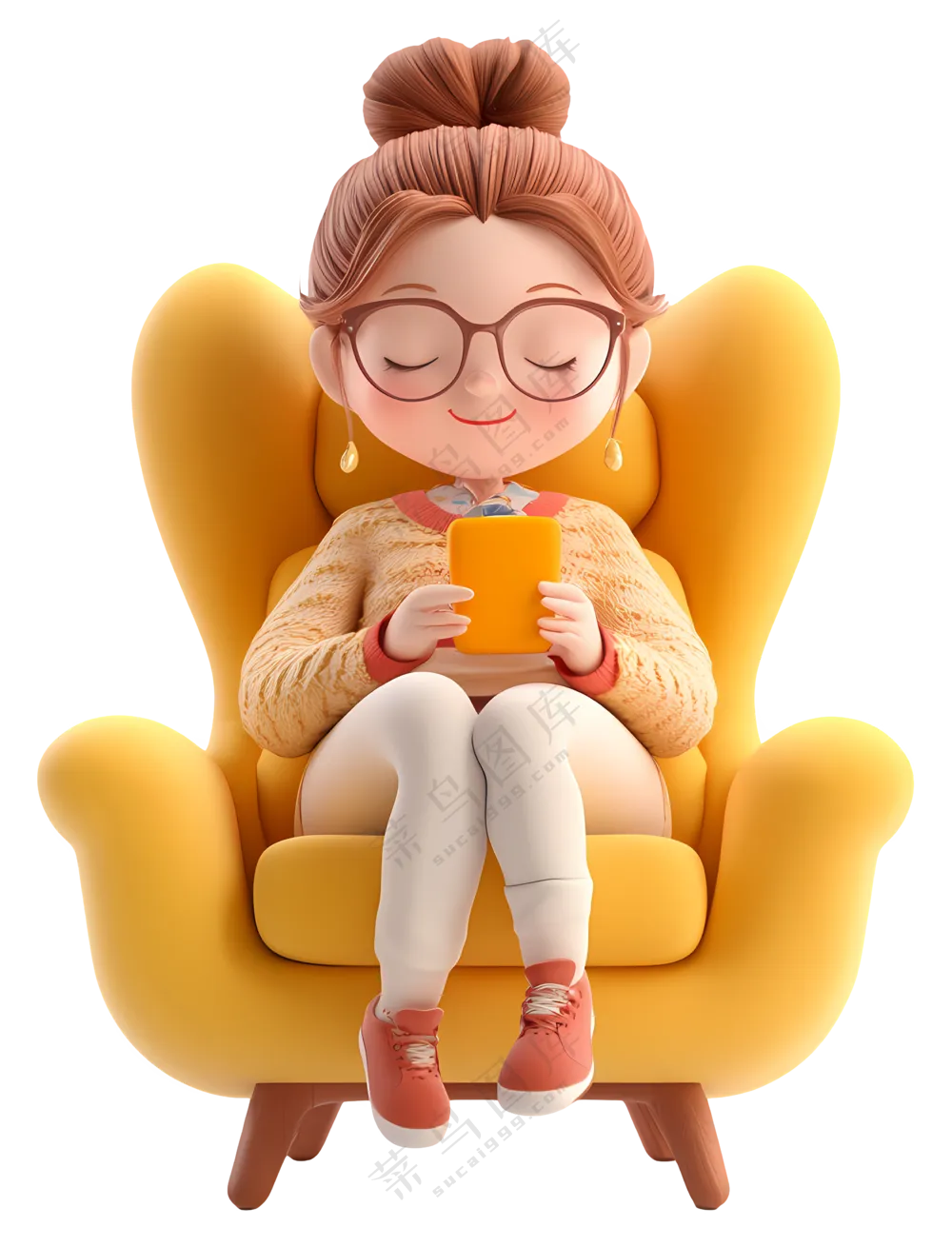 女人在椅子上放松