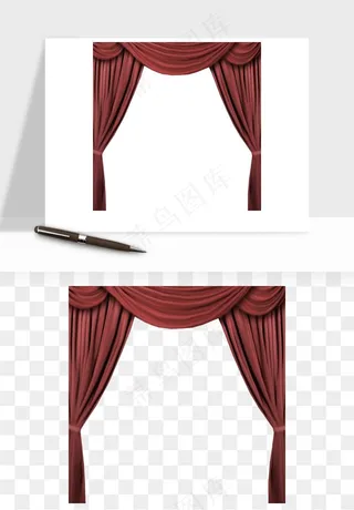 窗帘幕布帷幕png免抠