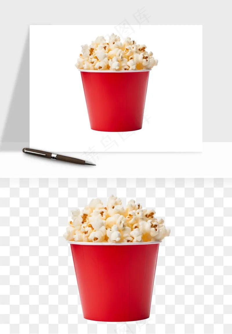爆米花小吃png免抠