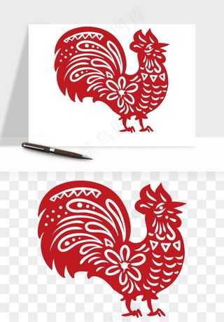 十二生肖剪纸中式纹样图案png免抠