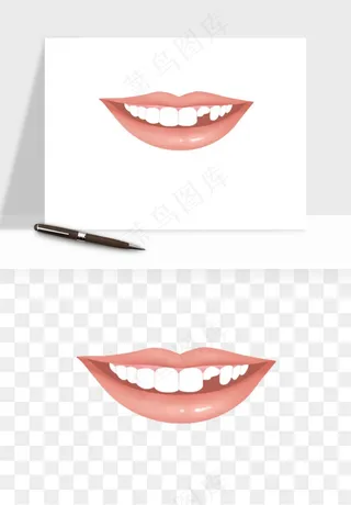 手绘牙齿矫正拔牙png免抠