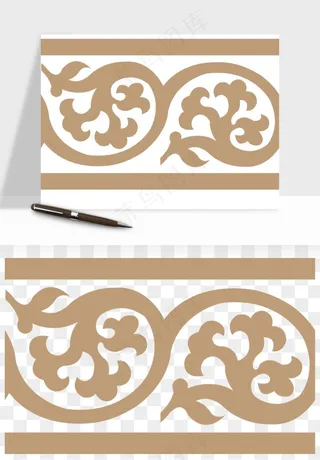 中式边框花纹图案png免抠