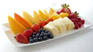 美味美食果肉水果新鲜摄影果盘沙拉