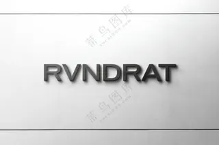 48黑色3D立体标志Logo样机徽标设计展示PS模板