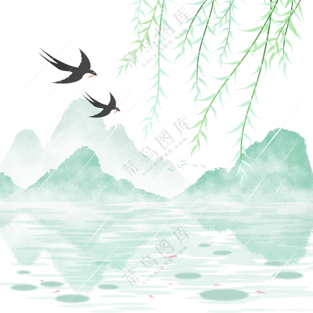 清明背景元素