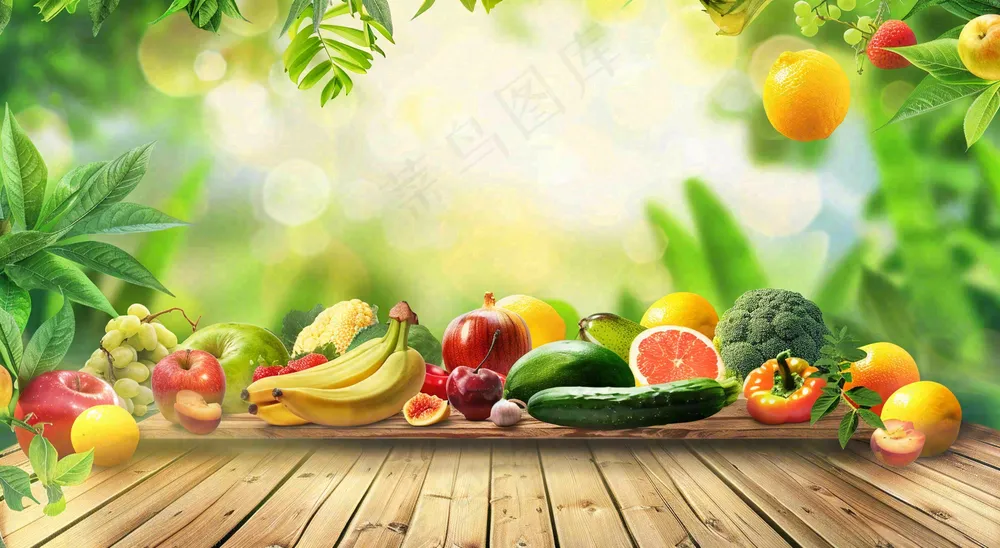 农林蔬果生鲜店水果店蔬菜店背景