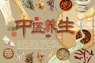 中医养生传统药材健康医疗背景板海报