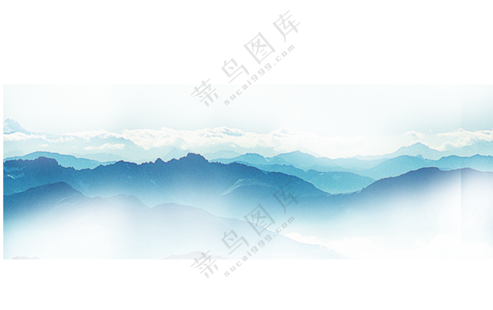 白云与崇山峻岭等风光免抠图片素材