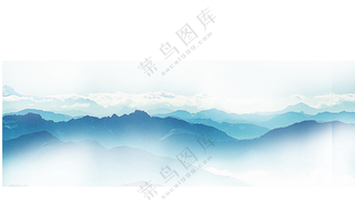 白云与崇山峻岭等风光免抠图片素材