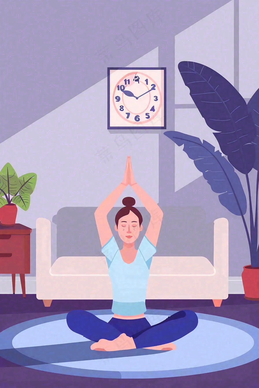 瑜伽运动简约背景