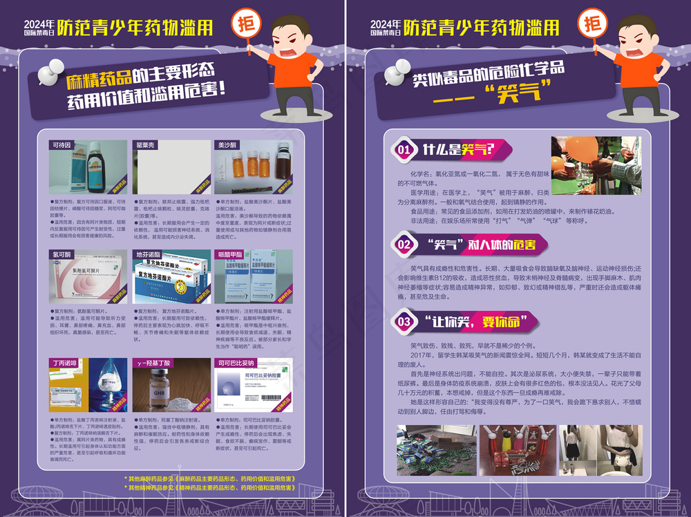国际禁毒日药品笑气科普知识海报