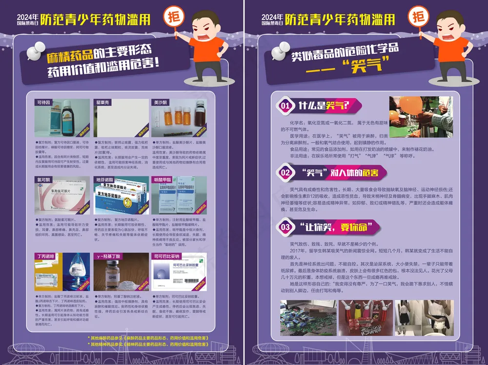 国际禁毒日药品笑气科普知识海报
