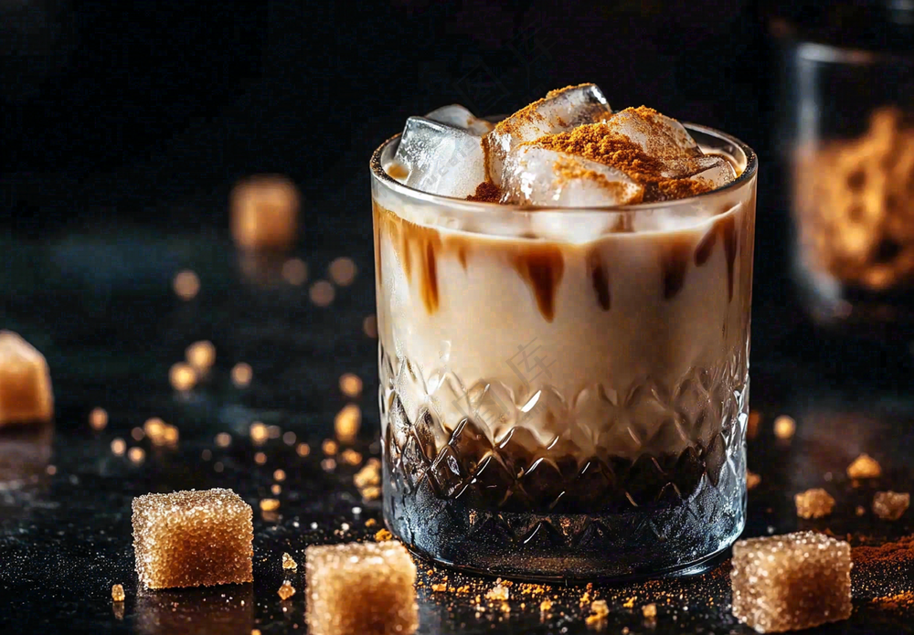 咖啡拿铁下午茶饮品摄影图