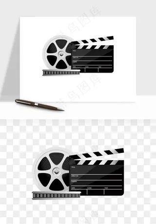 电影黑胶胶片元素png免抠