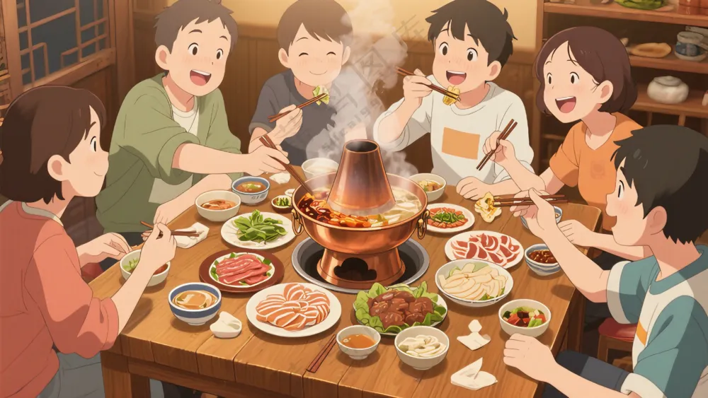 大家吃火锅