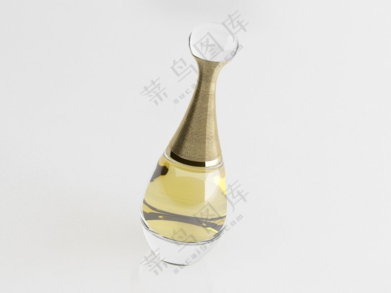 C4D香水化妆品瓶子产品包装玻璃瓶3D模型 fbx/obj -08